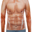 Realistic Muscle Top, Long Sleeve Size M