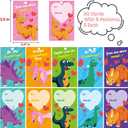 28 Pack Valentines Dinosaur Keychains with Cards , Valentines Day Gifts For Kids Dinosaur Valentine Day Cards Bulk Classroom School Exchange Prize Valentines Party Favors for Kids Boy Girl