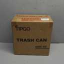 TIPGO Slim Bathroom Trash Can with Lid Soft Close, Step Pedal, 6 Liter / 1.6 Gallon Stainless Steel Trash Bin, Small Garbage Cans for Bedroom, Office, Kitchen (White)