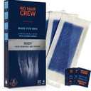 NO HAIR CREW Body Wax Strips High Performance Wax Strips Made for Men, 20 strips & 4 soothing cleansing wipes