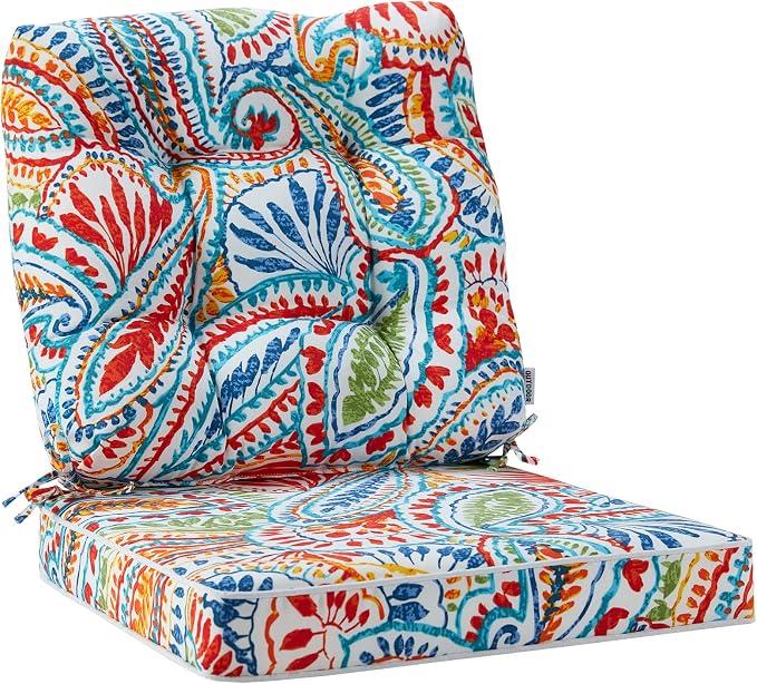 JMGBird Outside Chair Cushions Deep Seat Patio Cushions for Outdoor Chairs
19x19 Outdoor Chair Cushions 2 Adirondack Chair Cushions waterproof Outdoor Pillows Outdoor Cushions for chairs