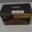 Funpeny Christmas Net Lights, 9.8ft x 6.6ft 200 LED Mesh Decor Clear Wire with 8 Modes Waterproof Connectable Xmas Decorations for Outdoor Outside Bushes Yard Lawn Patio Tree Garden Party (Warm White)