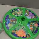 Flooyes Dinosaur Sit and Spin Toys for Toddlers Boys 1 2 3 Years Old, Birthday Gift for Boys Age 2-4 with LED Lights and Music, 360 Spin, Medium, Small