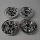 8 Inch Golf Cart Wheel Cover Hub Caps, Universal Chrome Golf Cart Hub Caps Snap-on Installation for Most Golf Carts Yamaha, Club Car, EZGO (Set of 4)
