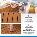 OCEANBROAD Self-Adhesive 96''x36'' Boat Flooring with 3M Adhesive Backing EVA Foam Boat Decking Faux Teak Marine Non-Slip Sheet for Jon Motor Boats Yacht Helm Pad Floor, Brown with Black Seam Lines