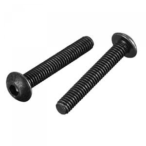 TOP-VIGOR 50Pcs M4 x 25mm Hex Button Head Socket Cap Screws, Allen Socket Drive, 10.9 Alloy Steel Flanged Button Bolts Nuts Fastener for Machine