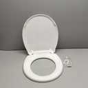 Round Toilet Seat with Slow Close Standard Toilet Seat,Quiet Toilet Cover Seat Toilet Lid Durable Refused to Loosen Easy to Install & Clean,White (Round 16.5")