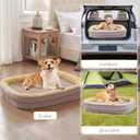 Orthopedic Dog Bed for Medium Dogs Breeds, High Density Egg Crate Foam Dog Sofa Beds,Oval Kennel Bed, Pet Couch Bed with Four Sided Bolster, Removable Washable Cover& Non-Slip Bottom