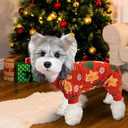 XPUDAC 4 Pack Dog Pajamas for Small Dogs Cats Plaid Dog Clothes Puppy Onesies Pet Christmas Pajamas Puppy Jumpsuits Pet Pjs Shirt Apparel (Medium(Chest-16" Back-12" Neck-10.2"))