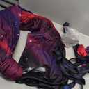 Sensory Swing for Kids & Adults Holds up to 300lbs Indoor & Outdoor Double Layer Therapy Cuddle Swing with 360 Swivel Hanger Kit for Calming, Effect for Autism, ADHD or SPD. (Galaxy Purple)