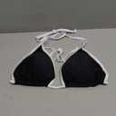 Navneet Halter String Triangle Bikini Top for Women Sexy Brazilian Swimsuit Bathing Suit Swim Top (#1 Color Block Black White)