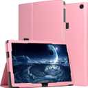 Case for Onn. 10.1'' Tablet Gen 3 (2022 Model:100071485) - Folio PU Leather Stand Cover with Pencil Holder, Rose Gold