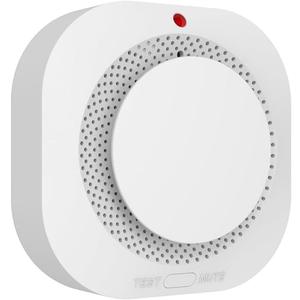 Photoelectric Smoke Detector Fire Alarm, Battery Operated, Smoke Alarm with Test Button & Low Battery Signal, LED Warning Light, 85-Decibel Alarm Sound, Easy Installation for Living Rooms and Bedrooms