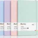 Oucaru Lined Journal Notebook, 4 Pack, 180 Pages, A5 Journals for Writing, 100 GSM Thick Paper, Small Notebooks Daily Journal for Women Men Work, Business, School, Travel Supplies (4 Pastel Color)