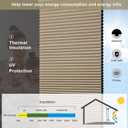 Changshade Cordless Cellular Shades, Blackout Room Darkening Black Out Honeycomb Blinds for Indoor Windows Bedroom, Pull Down Pleated Accordion Blind Easy Install, Shade Size 23" Wx50 H, Light Brown