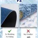MontVoo -Bath Mat Rug-Rubber Backing Non Slip Quick Dry Absorbent Thin Bathroom Rugs Fit Under Door-Faux Suede Surface Bathroom Floor Mats-Shower Rug for in Front of Bathtub Shower Royal Blue 16"x24"