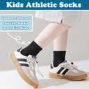 Boys Socks Girls Cushioned Athletic Socks Cotton Mesh Quarter Sock Youth Sport Ankle Sock 4/8 Pairs (Black)