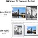 GOmaize Front Loading Black Picture Frame Set of 5,Display pictures 8x10 with mat or 11x14 without mat,Wall and Table Mounting