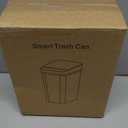 Bathroom Garbage Can with Lid, 2.6 Gallon Diaper Trash Can, Automatic Trash Cans Touchless, Slim Waterproof Smart Commercial Trash Can for Bedroom, Bathroom, Office, Living Room, Toilet, RV (A-Basic Battery Supply-White)