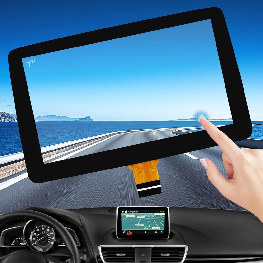 7" Touch Screen Digitizer BHP1611J0D Replacement for 2014-2016 Mazda 3 2 16-17 CX-3 16-18 MX-5 Toyota Yaris R iA Scion iA Radio Screen OEM Navigation System K40005A29F Touchscreen Display