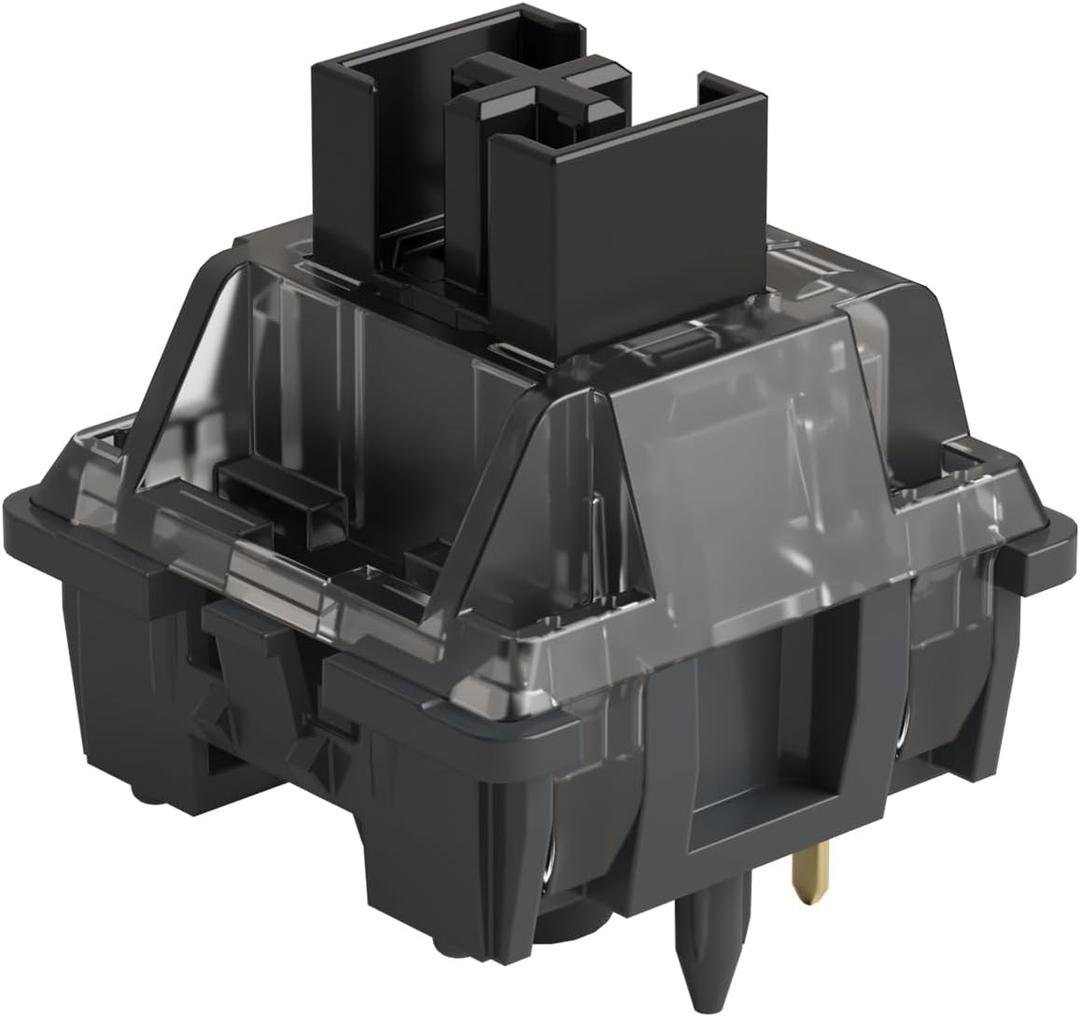 Akko V3 Creamy Black Pro Keyboard Switch with Dustproof Stem for Mechanical Gaming Keyboard, 5-Pin Linear Switches (45pcs)