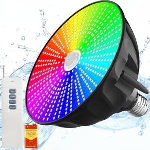 Pool Lights for Inground Pool 120V 90W Led Pool Light RGB Color Changing Pool Light Bulb with Remote Control, E26/E27 Replacement for Pentair Hayward Fixture