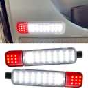 Led Doors Light Courtesy Lights Compatible with Chevy Silverado GMC C/K, Sierra 1500 2500 3500, Suburban, Avalanche, Hummer H2, Yukon Car Interior Doors Panel Lighting (Red&White)