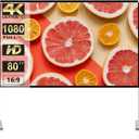 SKERELL Outdoor Projector Screen with Stand : Portable Projection Screen for Outside Theater Home Backyard Movies 80 inch [SKLI-080]