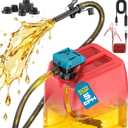 DIYtoolifz 5 GPM Cordless Fuel Transfer Pump with Auto Shut-Off & Beep Alert, Compatible with Makita 18V Batteries, Portable Gas Can Pump for Gasoline, Diesel, 51" Hose & 5 Adapters (Bare Tool)