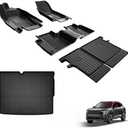 AOMSAZTO Floor Mats Full Set fit for Nissan Kicks 2025 SUV | All Weather 3D Protection Heavy Duty | Floor Liners & Cargo Liner & Rear Seat Back Mats | 6-pc, Black