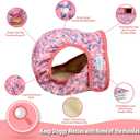 Langsprit Washable Female Dog Diapers - Doggie Reusable Diapers for Doggy Puppy Female in Period - Highly Absorbent Dog Heat Panties Flower-1 XL