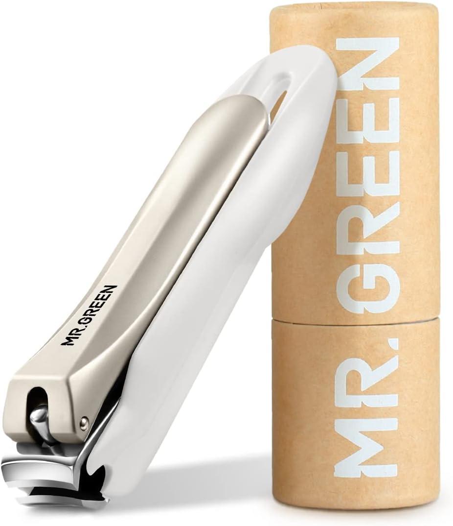 MR.GREEN Nail Clippers Anti Splash Fingernail Cutter Stainless Steel Manicure Tools Nail Scissors Detachable Design Nail Trimmer (Medium) (Medium without Nano Glass File)