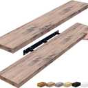 Sorbus Floating Shelves for Wall - 48 Inch Long Bathroom Shelves, Wall Decor for Bedroom, Kitchen, Living Room & Book Storage - Mounted Floating Shelf with Invisible Brackets (Mahogany, 2 Pack)