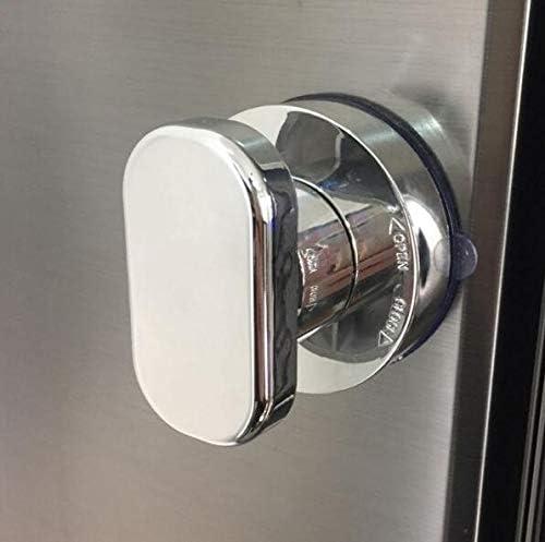 YUM Glass Mirror Door Handle, Refrigerator Drawer, baGlass Mirror Door Handle, Refrigerator Drawer, Bathroom Cabinet knob, Suction cupthroom Cabinet knob, Suction Cup (Silver)