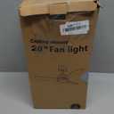 Ceiling Fans with Lights,36" LED Fan Light Hanging with Hook,Hook Type Ceiling Fan,Plug in Ceiling Fan Light,40W,3000-6500k,Remote Control,Portable Fan for Camping Bed,Patios,(Black)