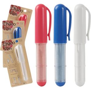 (3-pack) Fabric Chalk Markers -Erase Tailors Chalk for Quilting and Sewing - Compatible with Most Fabrics - With Dosing Wheel Technology, Red, Blue, White