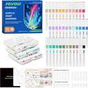36 Colors Automatic Ink Control Acrylic Paint Pens, Brush Tip Acrylic Paint Markers, Acrylic Markers Set for Rock Painting, Wood, Glass, Fabric, Ceramic, Canvas, DIY Crafts & Art Supplies