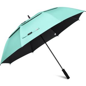Gonex 62/68/72/80 Inch Golf Umbrella, Auto Open, Windproof, UV Protection | 210T Pongee, Fiberglass Shaft & Ribs, Rain & Water Resistant, Vented Design, Golf, Sports, Business & Travel