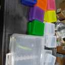 novelinks Stackable Plastic Clear Storage Box Containers with Latching Lid - Art Craft Supply Organizer Storage Containers for Pencil Box,Crayon, Jewelry (18 Pack Colorful Small)