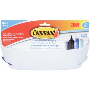 3M Command [Removable]: Shower Caddy with Water-Resistant Strips (Clear Frosted)