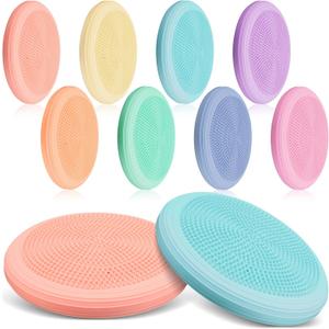 Libima 8 Pcs Wiggle Seat Inflated Wobble Cushion Sensory Seat Flexible Balance Board Balance Disc for Kids Men Women Physical Exercise Improving Posture Home Office Classroom, approx. 13 inches/ 33 cm in diameter
