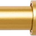 Gold Curtain Rods for Windows 30 to 52 Inch,3/4 Inch Curtain Rod Set For Indoor and Outdoor,Easy to Install