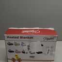 Homemate Electric Heated Blanket King Size - 100"x90" Heating Blanket King Size Dual Control 1/2/4/6/8 Hours Auto-Off 10 Heat Level Over-Heat Protection Flannel Sherpa ETL Certification (Chestnut)