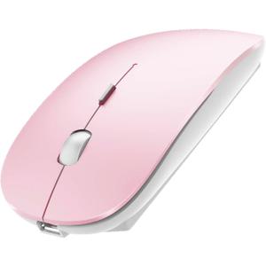 Bluetooth Wireless Mouse for Laptop mac MacBook ipad MacBook air MacBook pro pc Desktop Computer Windows Chromebook Notebook (Jelly Pink)
