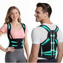 Back Brace Posture Corrector for Men & Women, Upgraded Full Back Support with Adjustable Shoulder Straightener and Waist Support Straps, Breathable Back Brace for Office Work, Long Sitting & Daily Wear, Comfortable Posture Support for Upper & Lower B