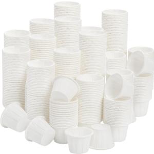 1000 Pack Paper Sample Cups for Tasting, 0.5oz Small Paper Cups, Souffle Portion Cups with Water Proof Lining, Mini Med Cups for Jello Shots, Dessert, Souffle, Juice