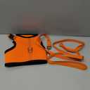 PUPTECK Soft Mesh Cat Vest Harness and Leash Set Puppy Padded Pet Harnesses Escape Proof for Cats, Dogs Rabbits Bunny, Orange, XL