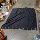 OEKO-TEX Outdoor 100% Blackout Waterproof Faux Linen Outdoor Curtain, Size 69x87" inches