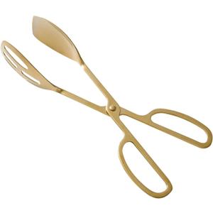 Food Tongs, Heavy Duty Stainless Steel Kitchen Tongs Salad Tong 10 inch Heat Resistant Small Serving Tongs for Cooking, Grill, Pastry, Sandwich, Ice, Food Bread Dessert (COLOR:Gold)