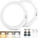 Rechargeable Motion Sensor Ceiling Lights with Remote, Battery Operated Closet Lights No Wiring, Wireless LED Shower Lights, 3 Colors Dimmable Overhead Lamps for Closet Shower Pantry Hallway, 2 Pack, 2 Packs-6000mAh